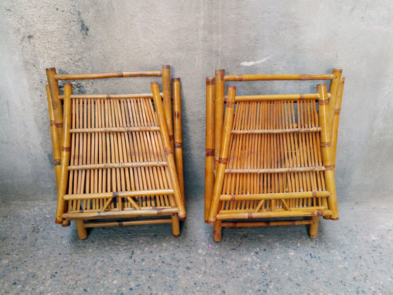 silla etnica plegable bambu 46-97x53x58 (14eu.) 2u